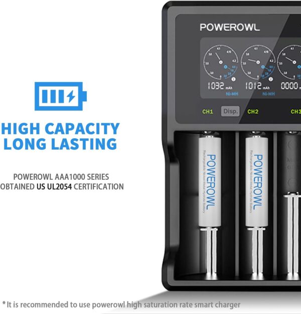 ¡Pilas AAA POWEROWL 1000 mAh! Potencia tus dispositivos - Imagen 3